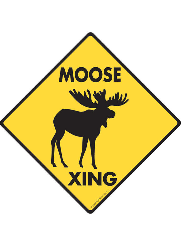 Moose Xing Sign or Sticker