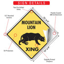 Mountain Lion Xing (Crossing) Animal Signs or Sticker-3