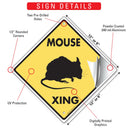 Mouse Xing (Crossing) Animal Signs or Sticker-3