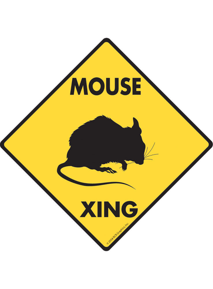 Mouse Xing Sign or Sticker