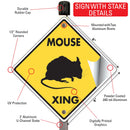 Mouse Xing (Crossing) Animal Signs or Sticker-4