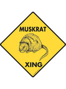 Muskrat Xing Sign or Sticker