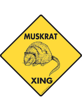 Muskrat Xing Sign or Sticker