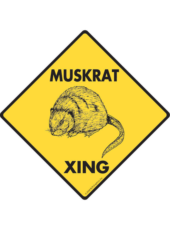 Muskrat Xing Sign or Sticker