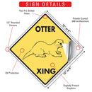 Otter Xing (Crossing) Animal Signs or Sticker-3
