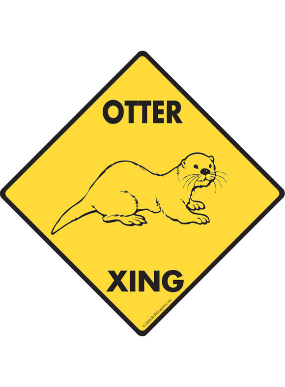 Otter Xing Sign or Sticker