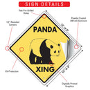 Panda Xing (Crossing) Animal Signs or Sticker-3