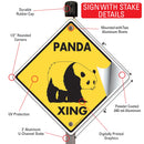 Panda Xing (Crossing) Animal Signs or Sticker-4