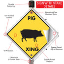 Pig Xing (Crossing) Animal Signs or Sticker-4
