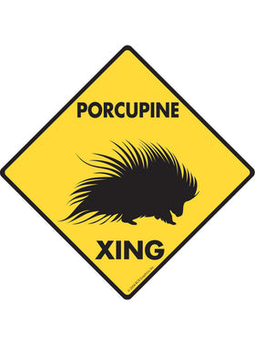 Porcupine Xing Sign or Sticker