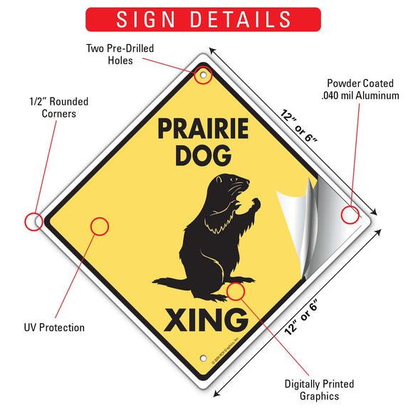 Prairie Dog Xing (Crossing) Animal Signs or Sticker