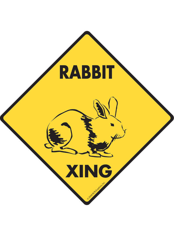 Rabbit Xing Sign or Sticker