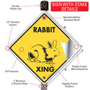 Rabbit Xing (Crossing) Animal Signs or Sticker-4