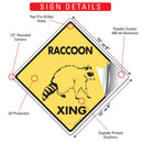 Raccoon Xing (Crossing) Animal Signs or Sticker-3