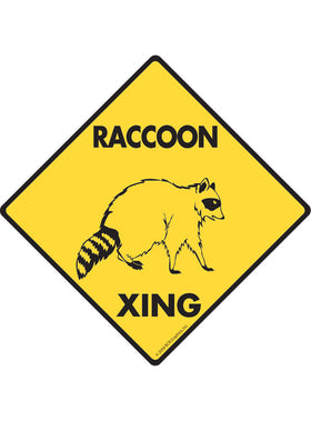 Raccoon Xing Sign or Sticker
