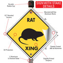 Rat Xing (Crossing) Animal Signs or Sticker-4