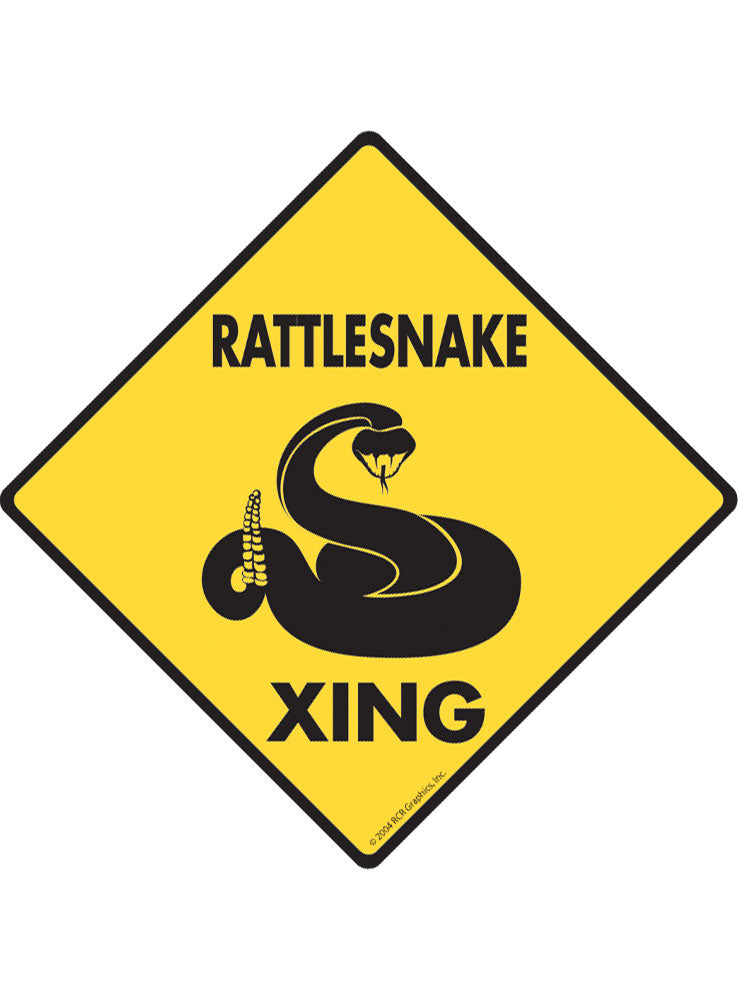 Rattlesnake Xing (Crossing) Reptile Signs or Sticker | Signs With An ...