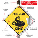 Rattlesnake Xing (Crossing) Reptile Signs or Sticker-4