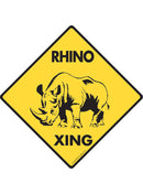 Rhino Xing Sign or Sticker