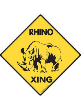 Rhino Xing Sign or Sticker