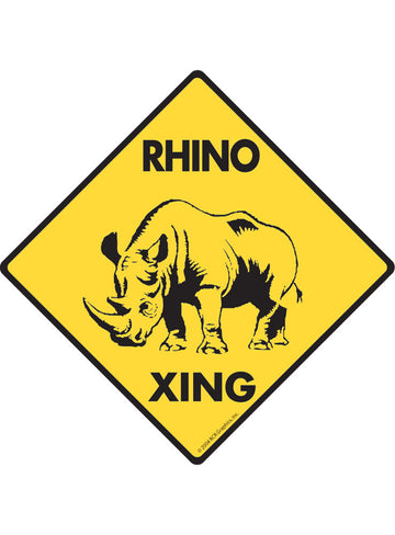 Rhino Xing Sign or Sticker