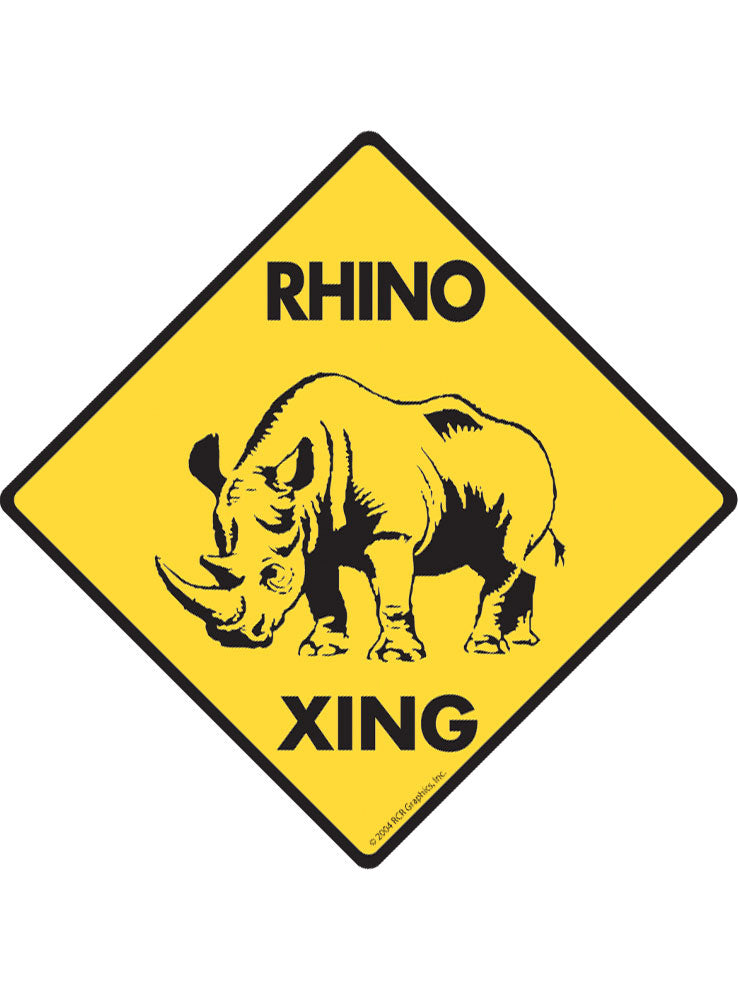 Rhino Xing Sign or Sticker