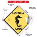 Seahorse Xing (Crossing) Animal Signs or Sticker-3