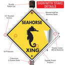 Seahorse Xing (Crossing) Animal Signs or Sticker-4