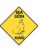 Sea Lion Xing Sign or Sticker