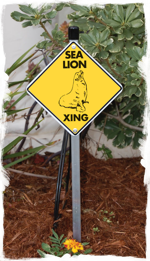 Sea Lion Xing (Crossing) Animal Signs or Sticker