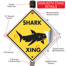 Shark Xing (Crossing) Signs or Sticker-4