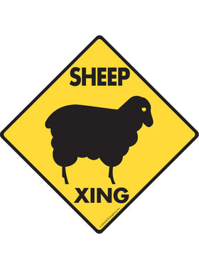 Sheep Xing Sign or Sticker