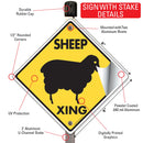Sheep Xing (Crossing) Animal Signs or Sticker-4