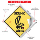 Skunk Xing (Crossing) Animal Signs or Sticker-3