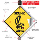 Skunk Xing (Crossing) Animal Signs or Sticker-4
