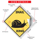 Snail Xing (Crossing) Animal Signs or Sticker-3