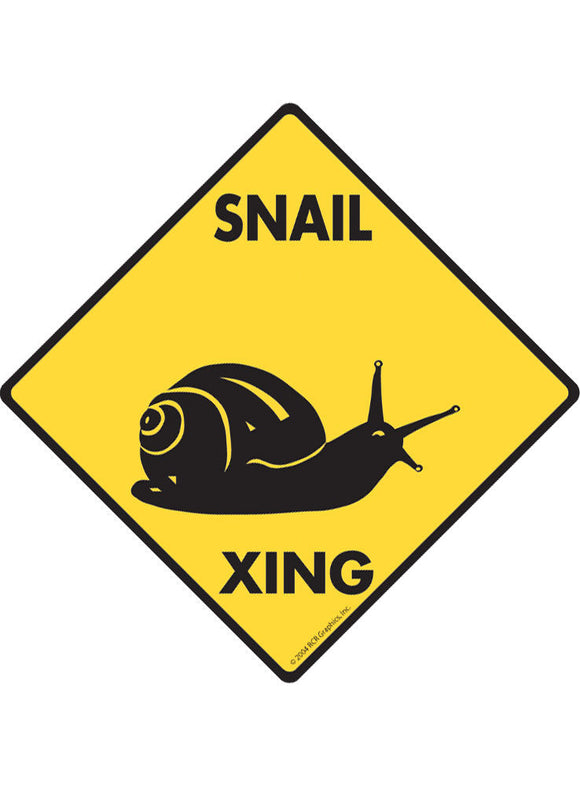 Snail Xing Sign or Sticker
