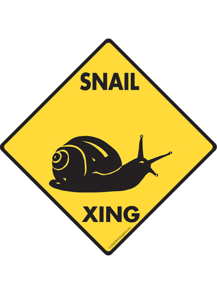Snail Xing Sign or Sticker