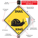 Snail Xing (Crossing) Animal Signs or Sticker-4