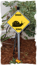 Snail Crossing Animal Aluminum Sign or Vinyl Sticker - Weatherproof Novelty-5