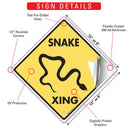 Snake Xing (Crossing) Reptile Signs or Sticker-3