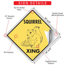 Squirrel Xing (Crossing) Animal Signs or Sticker-3
