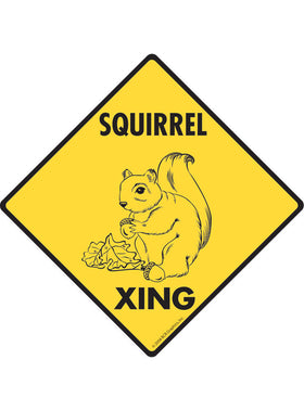 Squirrel Xing Sign or Sticker