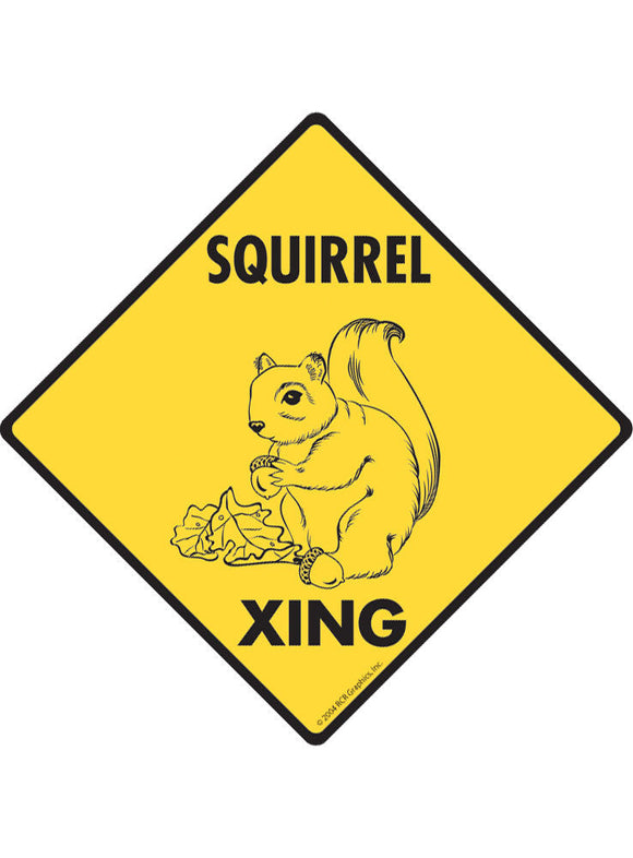 Squirrel Xing Sign or Sticker