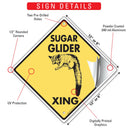 Sugar Glider Xing (Crossing) Animal Signs or Sticker-3