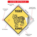 Tiger Xing (Crossing) Animal Signs or Sticker-3