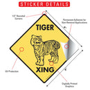 Tiger Xing (Crossing) Animal Signs or Sticker-2