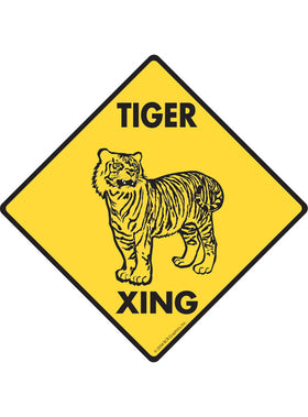 Tiger Xing Sign or Sticker