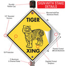 Tiger Xing (Crossing) Animal Signs or Sticker-4