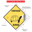 Tortoise Xing (Crossing) Reptile Signs or Sticker-2